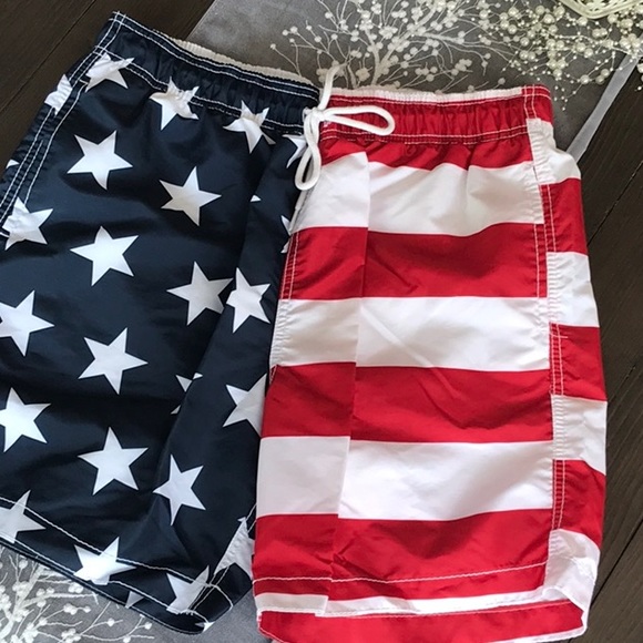 old navy american flag swim trunks